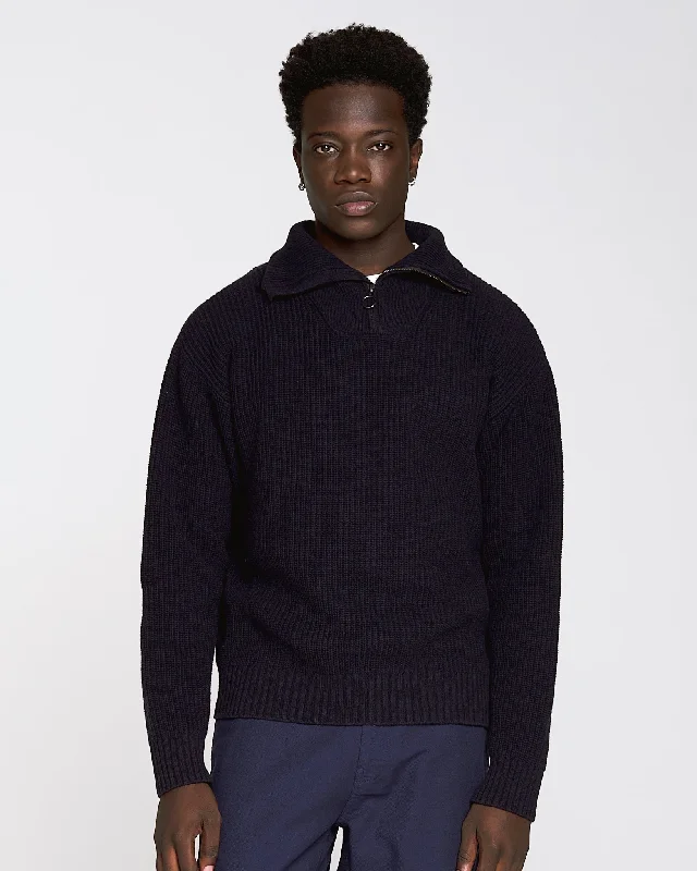 Men's Sweaters in Metallic ColorsFly Deck Sweater Delta Navy
