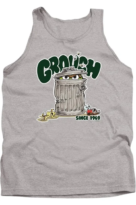 Men's Shirts with Pleated HemlinesSesame Street Grouch Adult Tank