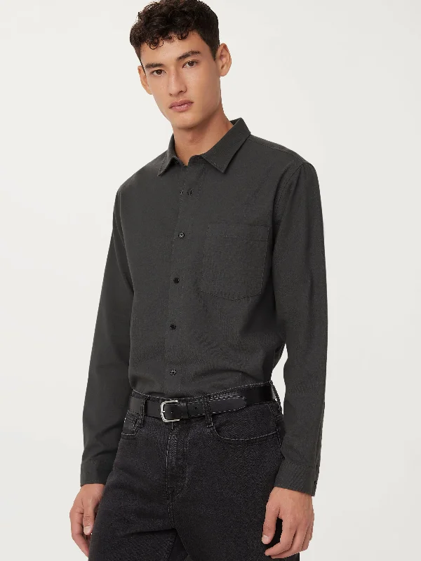 Men's Solid-Color Block Shirts for a Bold StatementThe Yak Wool Flannel Shirt in Storm Grey