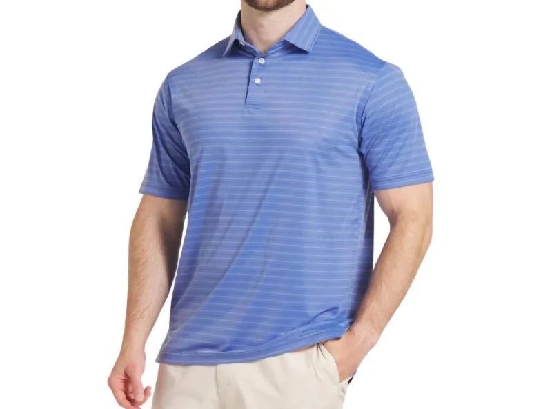 Men's Shirts with Appliquéd SleevesTyner Twill Performance Polo In Blue/white