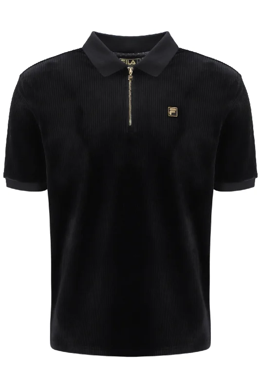 Men's Shirts with Ruffled HemlinesLouie Slim Fit Ribbed Velour Polo